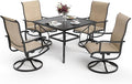Pamapic Textilene Outdoor Dining Chair 1 Piece, Perfect for Garden, Backyard, Poolside, Patio, Beige