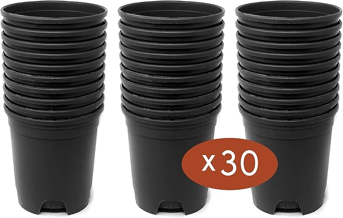 Wholesale Bulk Nursery Pot Black Plastic Planters 30-Pack 1 Gallon Pots for Outdoor Indoor Plants Gardening Flower with Drainage Holes