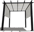 Universal Pergola Replacement Canopy Shade Cover with Breathable HDPE Fabric & Rod Pockets for 10 x 10 FT Pergola, Canopy Size: 192'' L x 106'' W (Smoke Tan)