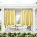 Exclusive Home Cabana Solid Indoor/Outdoor Light Filtering Hook-and-Loop Tab Top Curtain Panel Pair, 54"x63", Sundress