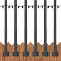 AILBTON 4 Pack Suspension Outdoor String Light Poles for Outside String Lights Hanging,with Clip and Holder,Light Post Mounting Stand for Patio Fence Wall Garden Backyard Deck