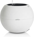 Lechuza Puro Color 50 White, Self-Watering Large Round Planter, D19.7 H15.4 in