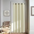 NICETOWN Room Darkening Beige Curtain 80 inch Length, Grommet Thermal Insulated Doorway Drape Blackout Curtain Sound Reducing for Bedroom/Living Room, 1 Panel, W46 X L80