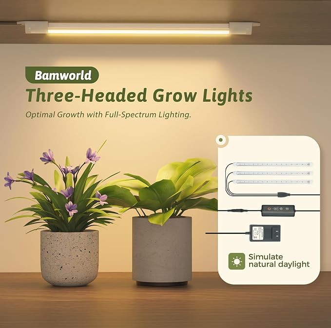 Bamworld Plant Stand with Grow Lights Large Plant Shelf Indoor Hanging Plants 17 tiers Large Plant Shelf for Indoor Plants Display Heavy Duty Plant Rack for Living Room Patio Decor