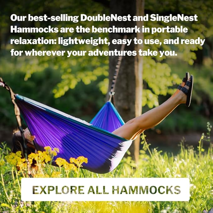 ENO, Eagles Nest Outfitters DoubleNest Lightweight Camping Hammock, 1 to 2 Person, Special Edition Colors, ATC