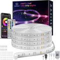 Outdoor Led Strip Lights Waterproof 198ft (2*99ft), Ip65 Outside Led Light Strip Waterproof with Remote and App Control, Exterior Led Rope Lights Music Syne RGB Strip Lights for Bedroom Decor