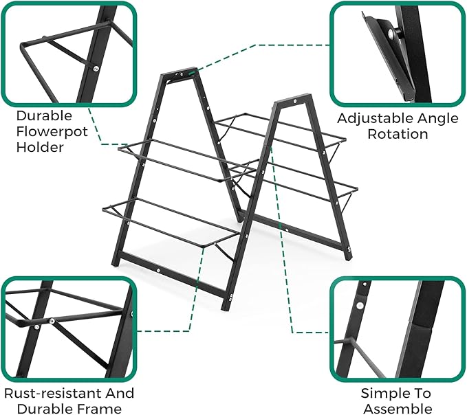 Raised Garden Planter Bed, Tiered Planter Stand with 5 Boxes, 25" Long*30" Wide*31" Tall, Vertical Raised Garden Bed for Herbs, Flowers, or Vegetables in Patio Balcony Indoor Outdoor