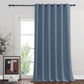 NICETOWN Sliding Door Curtain 108 inches Long, Grommet Blackout Patio Door Panel Thermal Insulated Sound Reducing Room Divider Drape for Bedroom/Living Room (1 Panel, Stone Blue, W80 x L108)