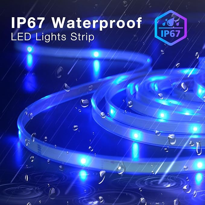 DAYBETTER Waterproof Led Lights for Bedroom, 200ft Led Strip Lights, 960 LEDs Color Changing RGB 24 Keys Remote Controller, 24v for Outdoor Room Home Party Christmas Decoration