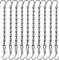 YINGFENG 10 Pack 9.5 Inch Black Hanging Chains, Garden Plant Hangers for Hanging Bird Feeders, Billboards, Chalkboards, Basket, Planters, Lanterns, Wind Chimes and Decorative Ornaments Etc.