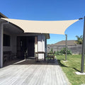 SUNNY GUARD Sun Shade Sail 8' x 8' Rectangle Butter Cream UV Block Sunshade for Backyard Yard Deck Patio Garden Outdoor Activities and Facility(We Make Custom Size)