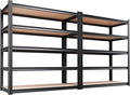 Set of 2 Garage Shelving-2050 lbs 5 Tier Storage Shelves,Adjustable Heavy Duty Metal Shelving Unit and Storage Large Rack,Utility Steel Shelf for Warehouse Industrial Pantry Basement 71"x46"x18"
