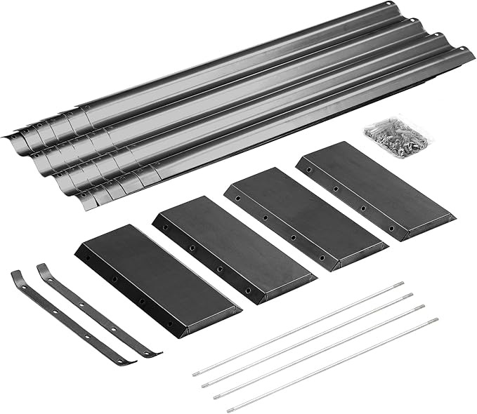 Land Guard 3 Pack 6×3×1ft Galvanized Metal Raised Garden Bed, Metal Planter Kit Box Outdoor for Deep-Rooted Vegetables, Flowers, Green and Herbs, Modern Grey