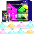 60ft Permanent Outdoor Light, RGB Outdoor eave Lights with APP & Remote Control,Music synchronisation IP67 Waterproof LED eave Light,Suitable for Party, Daily,Halloween,Christmas,Rooftop,Garden,Patio