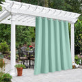 NICETOWN Outdoor Curtainch for Patio Waterproof 84 inch Wide, Thermal Insulated Rustproof Grommet UV Blocking Cabana Curtainch & Drape, Privacy Safe Shade for Pergola, Pure White, 1 PC, 95-Inch Long