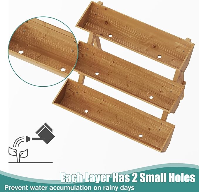 Raised Garden Bed, 3 Tier Vertical Garden Planter for Indoor & Outdoor, Raised Planter Box with Legs