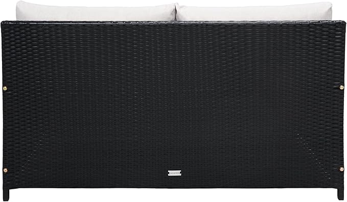 Safavieh Outdoor Collection PAT7500 Daybed, Black/Light Grey