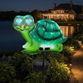 Turtle Decorative Garden Stakes with White LED Lights Display I Love U, 39.3" Solar Turtle Garden Decor Outdoor for Yard Patio Pathway Lawn Ornaments