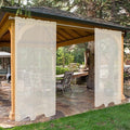 SpaceDresser Waterproof Outdoor Sheer Curtains for Patio - 4 Panels Rod Pocket Indoor Voile Sheer Curtain for Living Room,52W x 108L inch, Ivory