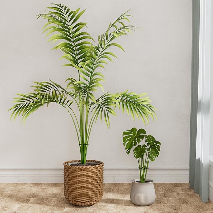 4PCS Green Iron Monstera Support, Uniquely Designed Plant Support Stakes for Indoor Plants, Stable Plant Stakes and Supports, Turtle Shell Bamboo Clamp Set for Thriving Growth