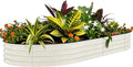 Garvee Galvanized Raised Garden Bed Outdoor, 10x4x1.5 ft Metal Planter Box for Flowers Vegetables, Rust-Resistant Raised Garden Beds for Gardening, Easy Assembly Outdoor Garden Box & Planters, Beige