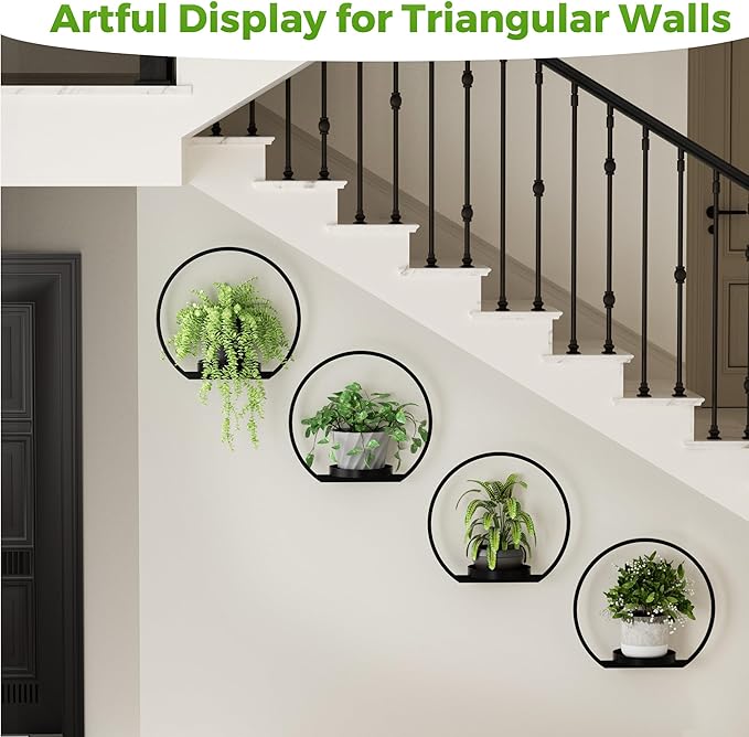 Wall Planters for Indoor Plants, Plant Frames Wall Decor Living Room Plant Stand Hanging Wall Plants Holder to Hold Large Pots Wall Plant Hanger Window Plant Shelves for Outdoor Entryway
