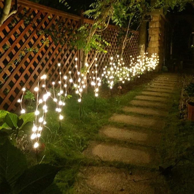 Vanthylit 3PK 30" Brown Lighted Twig Branches Pathway Light 60 LED Warm White Bulbs for Outdoor and Indoor