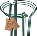 6 Pack Plant Support Stakes, 15.8" Half Round Metal Garden Plant Supports for Indoor Plants, Green Plant Cage Ring for Monstera, Peony, Hydrangea, Potted Plant Holder Sticks (10" Wide)