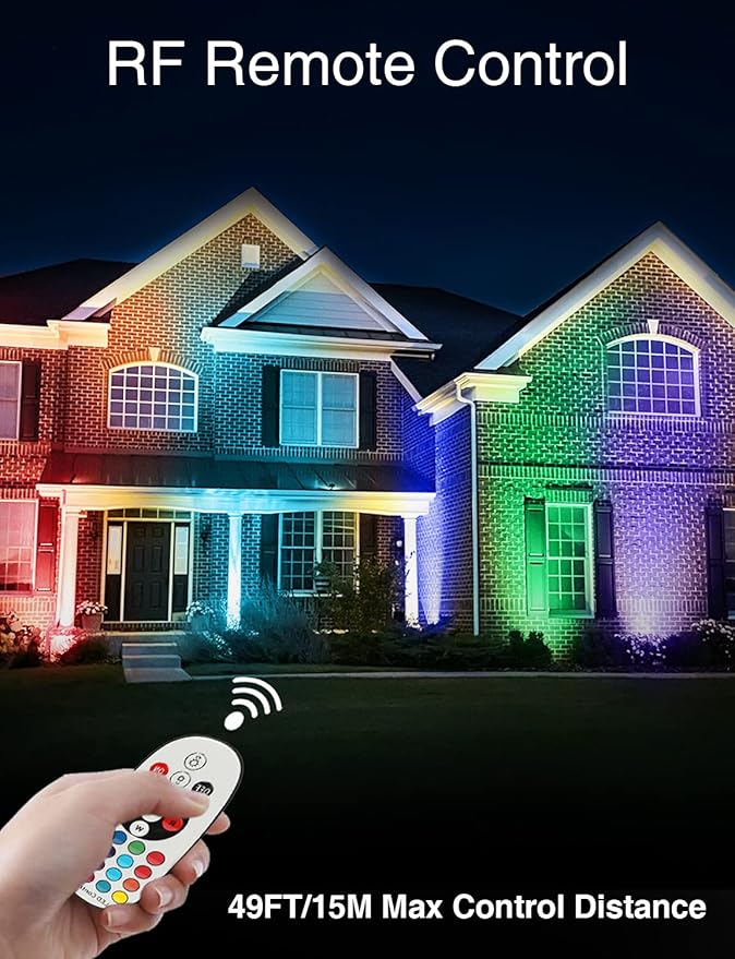 SUNVIE RGBW Low Voltage Landscape Lighting Color Changing 12W Waterproof Well Lights Landscape LED In Ground 12-24V Dimmable Paver Lights with Connectors for Pathway Garden Yard Fence Deck, 8 Pack