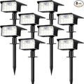nipify 8 Pack Solar Spot Lights Outdoor - 62 LED Motion Sensor Outdoor Spotlights Waterproof with 3 Modes, Auto On/Off Solar Powered Landscape Lighting for Outside Yard Garden Tree Driveway,Cool White