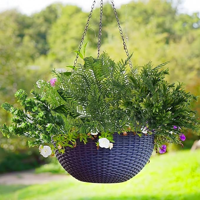 15Pcs Outdoor Artificial Plants UV Resistant Fake Plastic Greenery Spring Grass for Outside Yard Front Porch Patio Window Box Planter Basket Decor (Yellow Green)