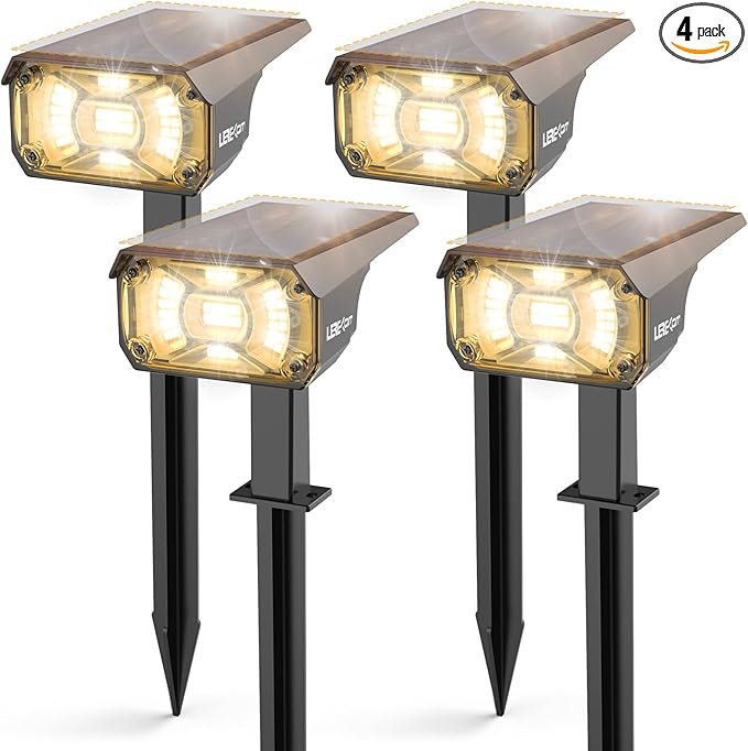 Solar Spot Lights Outdoor Landscape Lights, 40 LEDs Solar Landscape Spotlights Outdoor Waterproof Auto On/Off Garden Lights, Outdoor Lights for Yard Palm Trees Driveway Patio Pool