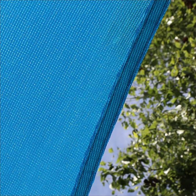 Amgo Custom Size 22' x 23' x 31.8' Blue Right Triangle Sun Shade Sail Order to Make Canopy Awning UPF50+ AGSLT, 95% UV Blockage, Water & Air Permeable, 200GSM Commercial Standard (We Customize)