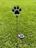 Solar Garden Stake Lights with Color Changing LED or Regular White LED Landscape Path Lights (Set of 2) (Dog Paw)