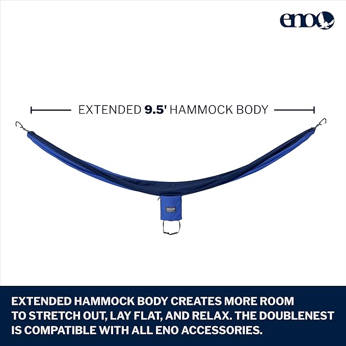 ENO, Eagles Nest Outfitters DoubleNest Lightweight Camping Hammock, 1 to 2 Person, Special Edition Colors, ATC