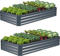 ZORMY 2Pack 6×3×1ft Galvanized Raised Garden Bed Kit, Metal Planter Boxes Outdoor, Large Raised Beds for Vegetables, Fruits, and Flowers - Grey