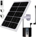 Solar Panel for Security Camera 2 in 1 Port 10W Ring Camera Solar Charger Compatible with Ring Spotlight & Stick Up Outdoor Cam Battery, IP65 Waterproof &16.4ft Long Cable with USB-C/DC Ports