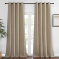 NICETOWN Blackout Room Darkening Window Curtain - Thermal Insulated Solid Grommet Blackout Patio Door Curtain/Drape for Living Room (Taupe, 1 Panel, 52 by 95-inch)