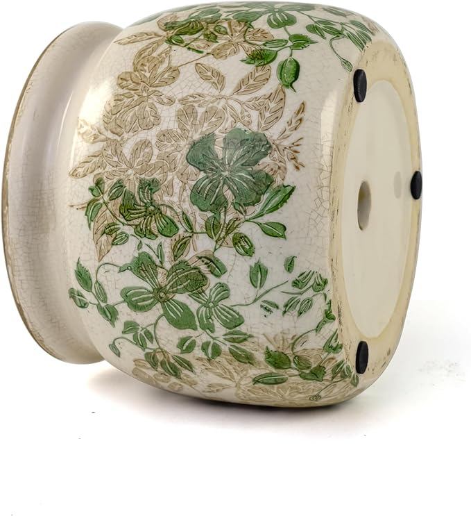 Flower Pot,Vintage Ceramic Pot for Planter with Drainage Holes, 6.29 inch Ice Crack Glazed Small Planters Pot for Indoor,Tucan Home Decor,Gardening Gifts (Classic)