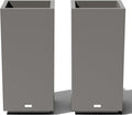 Veradek Block Series Pedestal Planter - Tall Planter for Indoor or Outdoor Front Porch | All-Weather Use with Removable Insert Bucket | Modern Décor for Flowers, Tall Trees, Faux Plants