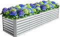 8X2X2ft (1 Pack) Galvanized Raised Garden Bed,Outdoor Planter Box Metal Patio Kit Planting Bed for Vegetables Flowers Herb