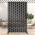 6FT Outdoor Metal Privacy Screen – Decorative Privacy Fence and Room/Garden Divider, Weather-Resistant Freestanding Panel with Stand, Durable Steel for Patio, Garden, Balcony, or Backyard
