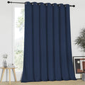 NICETOWN Blackout Wide Sliding Door Curtains - Insulated Noise Reduction Drapes, Privacy Vertical Blind for Living Room & Bedroom (Navy, W100 x L95 inches)
