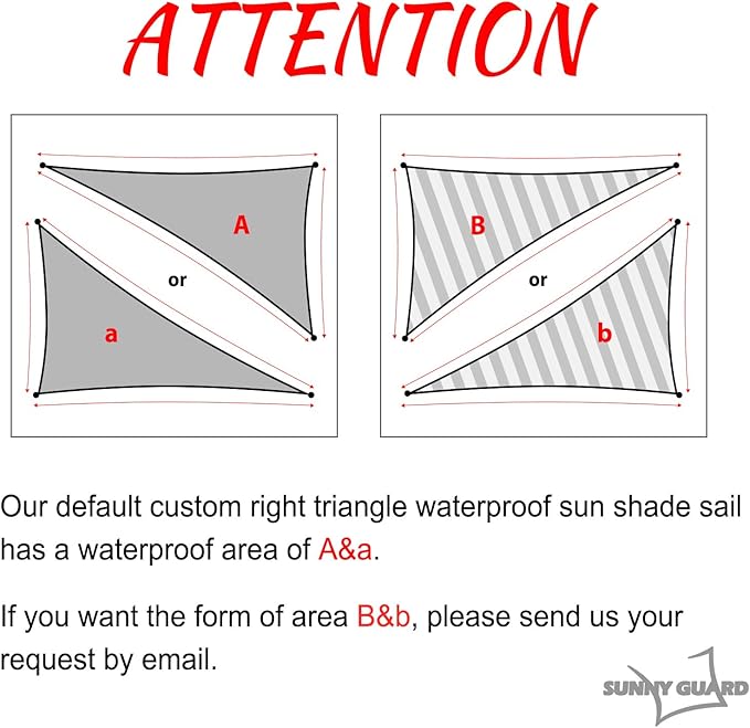 SUNNY GUARD Waterproof Sun Shade Sail 7'x8'x10.6' Turquoise Blue Right Triangle UV Block Sunshade for Backyard Yard Deck Patio Garden Outdoor Activities and Facility(Customized)