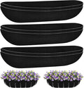 Riare 6 Pack 36 Inch Black Felt Window Box Liners- Fabric Trough Planter Basket Liners Replacement, Non-Woven Hanging Plant Liner for Wall Hanging Basket, Garden Fence Railing (Avoid Bird Nesting)