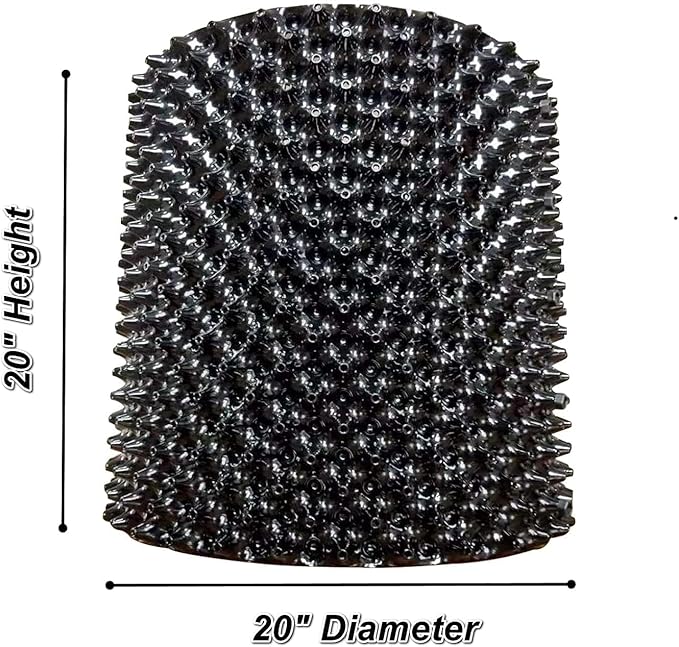 Air Pruning Containers, 25 Gallon Air Pruning Planters, 100 Liter 20" X 20" D/H Special Packing Interlocked Large Air Root Pruning Planters for Big Tree Grow Outdoor, Black, 5 Packs