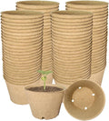 100 Pack 4 Inch Peat Pots, Biodegradable Seed Starter Pots with Drainage Holes for Indoor/Outdoor Gardening, Eco-Friendly Garden Germination Nursery Pots. (100, 4 Inch)