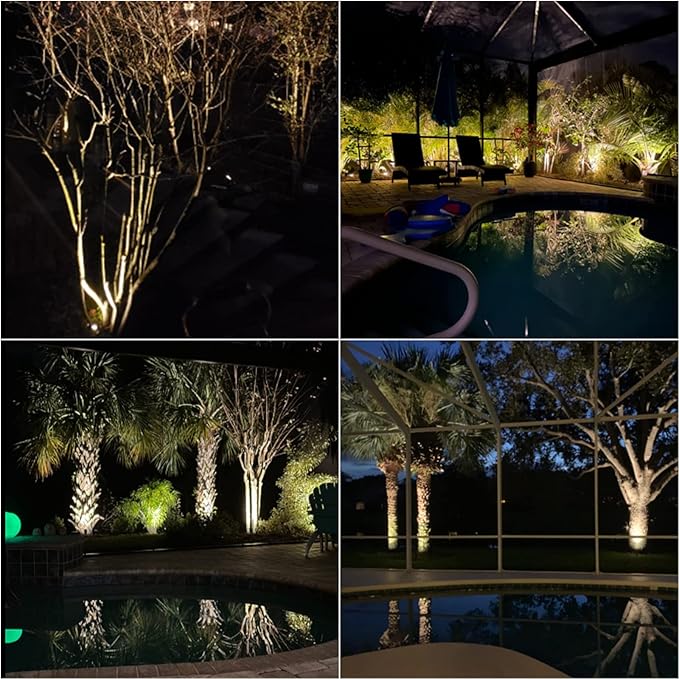 Malibu 50 Watt Floodlight Landscape Lights Outdoor Spotlight Waterproof Path Light Low Voltage Lighting with Spike Stand for Garden, Yard, Pathway, Lawn, Driveway Outdoor Lighting 8301-9601-01