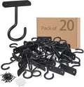 2.5in Ceiling Hooks for Hanging Plants 20Pack Black