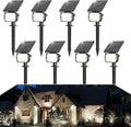 VOLISUN Solar Spotlight Outdoor, IP67 Waterproof Solar Landscape Spot Lights，Uplights for Yard Garden Pathway - 8 Pack (Cool White) 27 LED 3 Lighting Modes